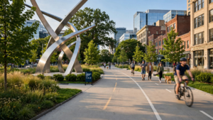 Indianapolis Turned Eight Miles of City Streets Into a Cultural Trail Indianapolis Turned Eight Miles of City Streets Into a Cultural Trail