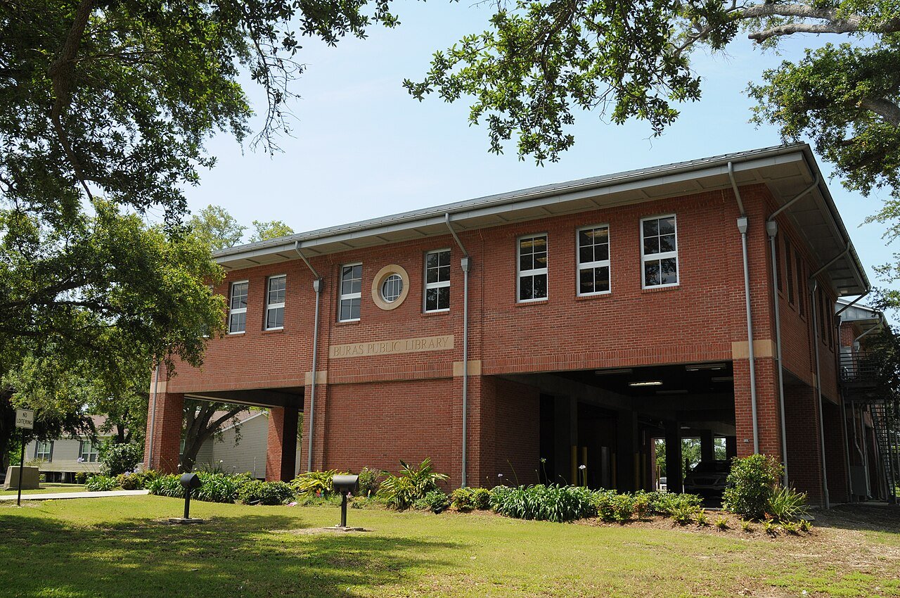 Buras, La., May 15, 2013 -- The Buras Public Library was provided with $4.7 million from FEMA to rebuild following Hurricane Katrina. FEMA has provided public assistance funding and - DPLA - 5c9c12ad0d62a6ebe5b930f399d068fd.jpg
