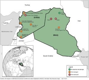UNESCO’s World Heritage List: A Global Directory With a Duty to Protect Figure 2- Reported Damage at United Nations Educational, Scientific and Cultural Organization's (UNESCO) World Heritage Sites in Iraq and Syria, According to UNESCO (29025827394).jpg