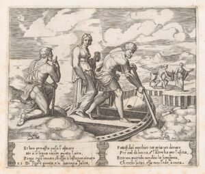 Before Wonderland Was a Book, It Was a Story Told on a Boat Plate 25- Psyche setting off in Charon's boat, ignoring the old man at left who requests alms, from the Story of Cupid and Psyche as told by Apuleius MET DP862831.jpg